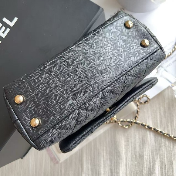 Chanel Caviar Mini Caviar Coco Handle Bag Black - Picture 3 of 10